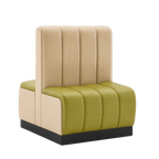Thumbnail image #1 for ATSMFG ATS AT&S-ADD-R42-6CH GR6 Ruth Deuce Booth, single, 30" long x 42" high, 6-channel back and seat back, channel deep seat, upholstered, heavy