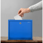 Thumbnail image #1 for Alpine Industries ADI631-03-BLU Wall-Mountable Suggestion Box, 12" x 3" x 10"H, with Key & Lock, Blue Finish Case of 10