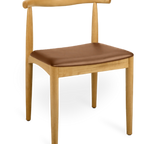 Thumbnail image #1 for ATSMFG ATS AT&S-980 Stackable Elbow Chair with Floating Wood Back and Contoured Upholstered Seat