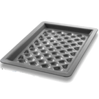 Thumbnail image #1 for Chicago Metallic Bakeware BĀKALON 70824 Diamond Grill Pan, 8-5/16" x 11-9/16" x 13/16", Hardcoat Anodized Aluminum Case of 12
