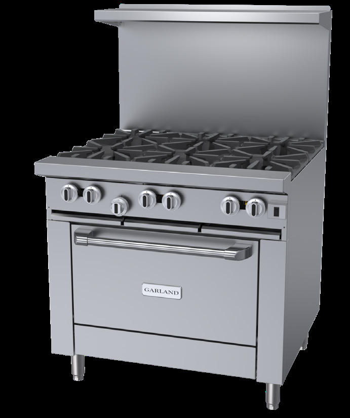 Product image #2 for Garland G Starfire Pro 36-Inch Commercial Gas Restaurant Range with 6 Open Burners and Convection Oven