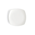 Thumbnail image #2 for Browne USA Foodservice Foundation 5630195 White Vitrified High-Alumina Porcelain Rounded Square Coupe Plate, 6-3/4" Case of 3 Dozen