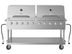 Thumbnail image #5 for KoolMore 72-Inch Mobile 10-Burner Commercial Outdoor Propane Grill with Two 36-Inch Roll Dome Covers