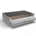 Thumbnail image #1 for Wood Stone Mt. Saint Helens WS-SFB-57-CT Countertop Shallow-Box Charbroiler, 57 in, Cast-Iron Grates, Stainless Steel Exterior