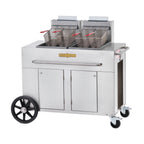 Thumbnail image #1 for Crown Verity Mobile Cooking CV-PF-2 Portable Outdoor Fryer, LP/NG Gas, Double Tank, 35–40 lb Fat Capacity per Tank