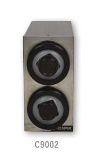 Product image #3 for San Jamar Stainless Steel Portion Cup Box System with 2 EZ-Fit Dispensers