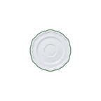 Thumbnail image #1 for Steelite International Folio, Porcelain 62571FP823 Round Porcelain Saucer, 5.0", Adelina Green Line Case of 2 Dozen