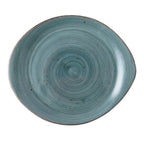 Thumbnail image #1 for Tableware Solutions USA Rustics by Continental 30PEB233-03 Oblong China Plate, Blue Pebble, 10 x 8-1/4" Case of 24