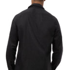 Thumbnail image #2 for Chef Works D151-BLK-S Formal Chef Shirt, Black, Small, Poly/Cotton/Elastane, Long Sleeve