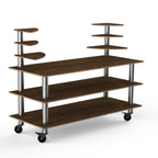 Thumbnail image #1 for Steelite Mogogo, Modular MGCMLB11WSXW 3-Tier Modular Buffet Station with 6 Triangular Shelves, 71 x 29-1/2 x 54 in