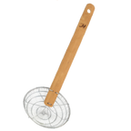 Thumbnail image #1 for Thunder Group SLSKR110GV 10" Round Fine Mesh Skimmer, 22-5/8" Long, Galvanized Steel, Bamboo Handle Case of 30