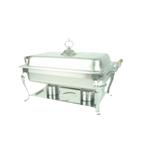 Thumbnail image #1 for Thunder Group SLRCF8532 8 qt Full-Size Rectangular Stainless Steel Chafer with Lift-Off Cover, Canned Heat