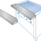 Thumbnail image #1 for EmberGlo 31/41-WORKSHELF-PLAIN-4822-00 36" Plain Stainless Steel Work Shelf for 31 & 41 Series