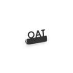 Thumbnail image #1 for American Metalcraft MSBO1 Mini Metal Laser-Cut Table Sign, Black/Oat, 0.625"W x 1.25"D x 0.75"H Case of 144