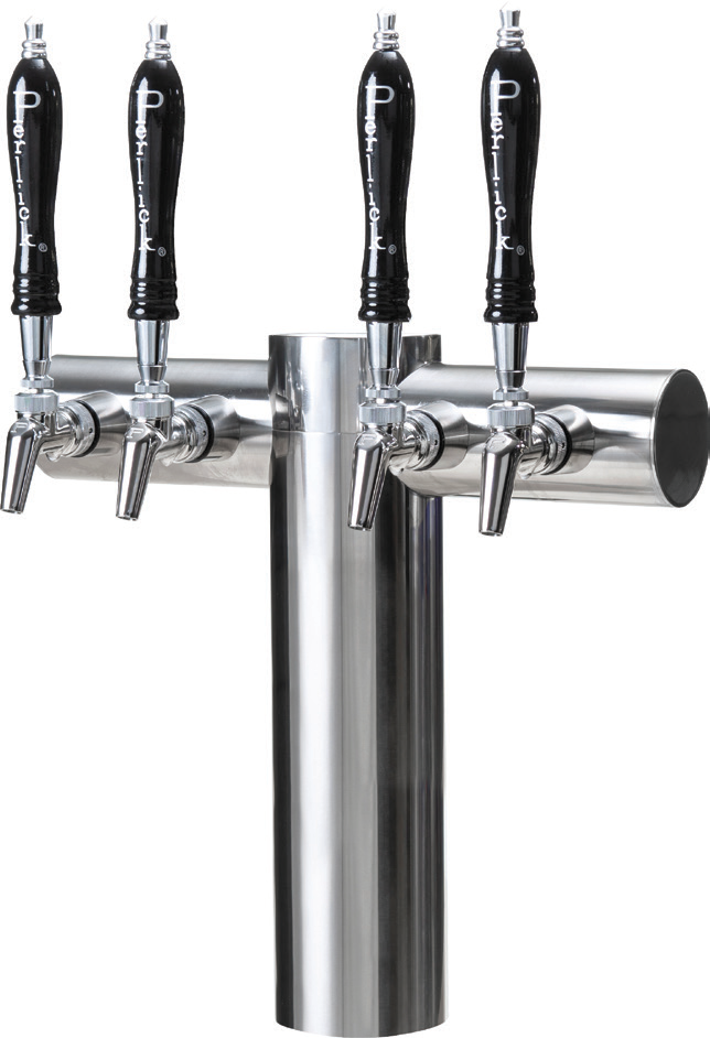 Product image #5 for Perlick Avenue 4-Faucet Countertop Glycol-Cooled T-Pipe Draft Beer Tower
