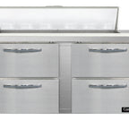 Thumbnail image #1 for Continental Refrigerator SW60N12-D 60-Inch Two-Section Refrigerated Sandwich Prep Table with 4 Drawers and 12-Pan Top