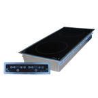 Thumbnail image #1 for Equipex LLC Adventys GL2-6000DIR Drop-In Induction Cooktop, 2 Burners, 3000 Watts per Burner, Touch Controls, Stainless Steel