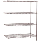 Thumbnail image #1 for Metro Super Erecta SE-1860K4-63-A4 Add-On Wire Shelving Unit, 60"W x 18"D x 63"H, 600 lb. capacity per shelf, 2000 lb. capacity per unit, 1" shelf
