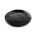 Thumbnail image #1 for TableCraft Products Ridge Collection™ 12532 Round Melamine Serving Plate, 7.5-inch, Black, High Gloss Case of 24