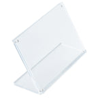 Thumbnail image #1 for TableCraft Products 12211 Clear Rectangular Acrylic Sign Holder with Inset Magnets, 5.75" x 2.5" x 4" Case of 72