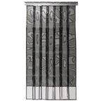 Thumbnail image #1 for Curtron SD-MESH-4896 Commercial Strip Door Kit, 48" W x 96" H, 8" Black Mesh Strips, Weighted Bottoms, Universal Mounting Hardware