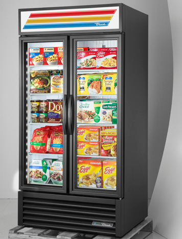 Product image #8 for 2-Section Glass Door Freezer Merchandiser, Self-Contained Bottom Mount, Hinged Doors