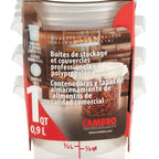 Thumbnail image #1 for Cambro RFS1PPRP3190 1 Qt Round Translucent Plastic Food Storage Container and Lid Set Case of 4