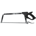 Thumbnail image #1 for Alfa International HMSS-19 Hand Meat Saw, 19-Inch Carbon Steel Blade, Stainless Steel Frame, Black Plastic Handle