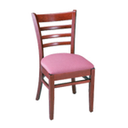 Thumbnail image #1 for G & A Commercial Seating 4613 Ladder-Back Side Chair with Upholstered Seat and European Beechwood Frame