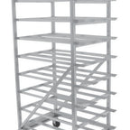 Thumbnail image #4 for Advance Tabco CR10-162M Mobile Aluminum Can Rack, Open Top, Sloped Glides, 162 #10 or 216 #5 Can Capacity