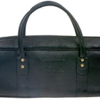 Thumbnail image #1 for JB Prince Boldric Z261 Leather Chef Carryall Bag, Black, 2 Zippered Pockets, Brass Feet