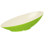 Thumbnail image #1 for G.E.T. Keywest B-797-KL Melamine Oval Bowl, 1.1 qt, Key Lime, 14 x 8-3/4 x 5 in Case of 6