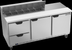 Thumbnail image #6 for Beverage-Air 72-Inch Three-Section Sandwich Prep Table with 2 Doors, 2 Drawers and 12-Pan Top