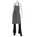 Thumbnail image #1 for Chef Works Corvallis ABXX052-BSL-0 Cotton Denim Bib Apron, 34"L x 30"W, Black, Adjustable Neck, 2 Pockets