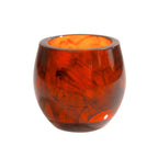 Thumbnail image #1 for Steelite International Kenny Mack KMK2409TOR Resin Tortoise Oval Votive Candle Holder, 3-1/2" Diameter x 3-1/2"H