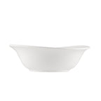Thumbnail image #2 for CAC China Bahamas BHM-B9 Asian Soup Bowl, 27.5 oz, 9 in, Round Embossed Porcelain, Bone White Case of 2 Dozen