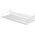 Thumbnail image #1 for 1880 Hospitality Focus Foodservice FWMGMS4819CH Wall-Mounted Wire Shelf, Grid Mount, 47"W x 19"D, Chromate Finish, NSF Case of 4