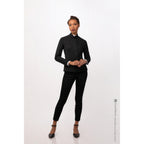 Thumbnail image #2 for Chef Works Apex CQZ01W-BBK-M Women's Long-Sleeve Chef Coat, Black, Medium