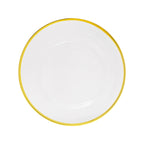 Thumbnail image #1 for Kadra Kitchenware Vikko Decor VD-1001-G 10" Round China Dinner Plate with Gold Rim Case of 18