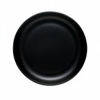 Thumbnail image #1 for Libbey Driftstone DRI-22-O 9" Round Porcelain Low Bowl, Satin Matte Onyx Finish