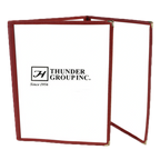 Thumbnail image #1 for Thunder Group PLMENU-3MA Triple-Fold Plastic Laminate Menu Cover, Maroon, 8-1/2 x 11-inch Case of 50