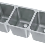 Thumbnail image #4 for Vollrath 12123-2 3-Compartment Weld-In/Undermount Stainless Steel Sink, 18-Gauge, 14 x 12 x 12-Inch Compartments