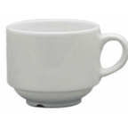 Thumbnail image #1 for Tableware Solutions USA Plain White by Continental 51CCPWD035 China Cafe Cup, 7-1/2 oz, Stackable, White Case of 24