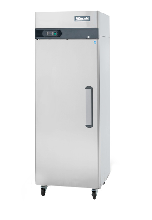 Product image #5 for Migali Competitor Series Single Section Reach-In Freezer, Self-Contained Top-Mount, 23 Cu. Ft., Stainless Steel, Left-Hand Hinged Door