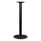 Thumbnail image #1 for G & A Commercial Seating DF Series DFH22 Bar Height Cast Iron Table Base, 22" Round Scalloped Base, Black Finish