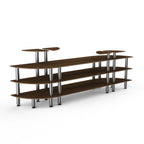Thumbnail image #1 for Steelite International Mogogo, Modular MGCMLB02WSXF 3-Tier Curved Double-Sided Buffet Station, 130" W x 29-1/2" D x 47-1/2" H