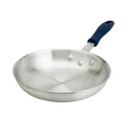 Thumbnail image #1 for Browne USA Foodservice Thermalloy® 5813808 8-Inch Aluminum Fry Pan, 1-1/2-Inch Deep, Riveted Handle, Removable Blue Silicone Sleeve