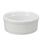 Thumbnail image #1 for Vertex China Market Buffet ARG-61 China Soufflé Bowl, 60 oz., 7-3/4" Diameter, Round, Fluted, Rolled Edge, Bright White 1 Dozen
