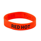 Thumbnail image #1 for TableCraft Products 13086 Condiment Bottle Band Label, Red Hot, Silicone, Red with Black Lettering, 2-1/2 x 2-1/2 x 3/4 in Case of 1000