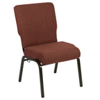 Thumbnail image #1 for Flash Furniture PCCF-107 Stackable Restaurant Chair, Fabric-Upholstered Seat and Back, Steel Frame, Cinnamon